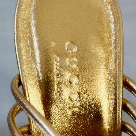 2000s Gucci Nappa Leather Slingback Strappy Sandal - Size 35 / ~US 5 - Picture 6 of 9